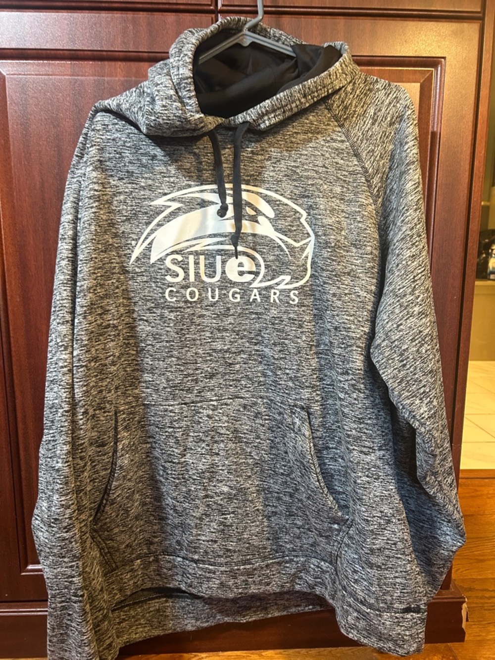 SIUE Cougars Gray Marled Crewneck Hoodie